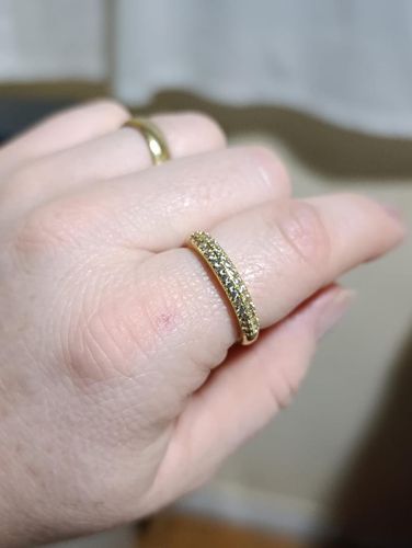 Anel ouro meia aliança 22