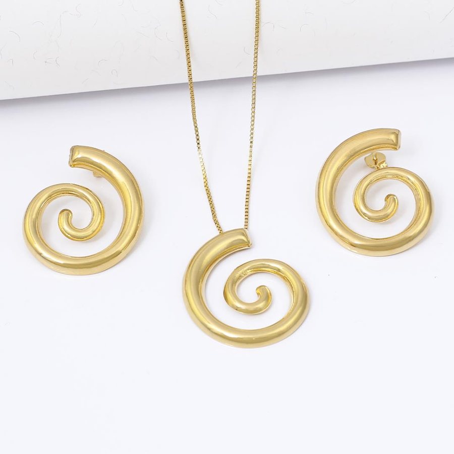 Colar ouro espiral
