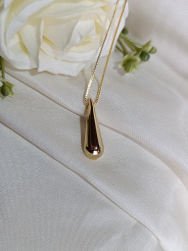 Colar ouro gota lisa