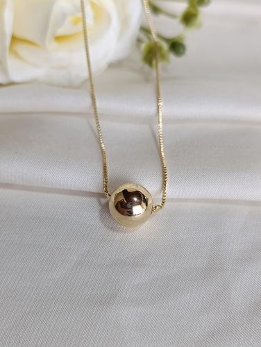 Colar ouro esfera G