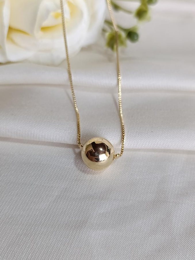 Colar ouro esfera G