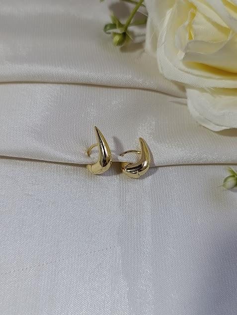 Brinco ouro argoli. gota