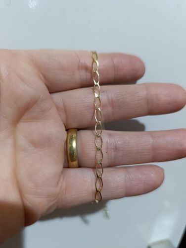 Pulseira ouro elos ovais