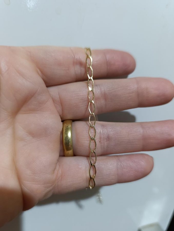 Pulseira ouro elos ovais