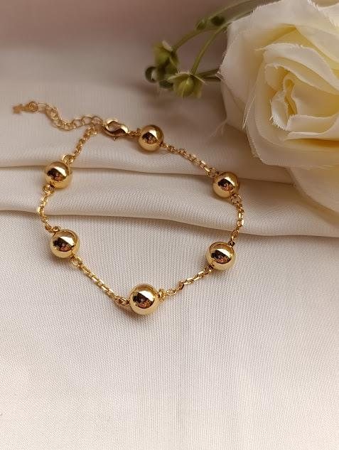 Pulseira ouro esferas G