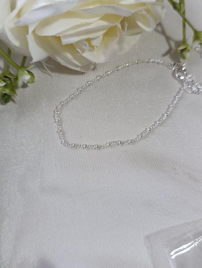 Pulseira prata esferinhas elos